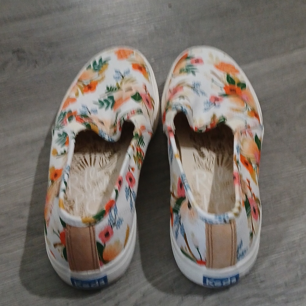 Keds Rifle Paper Co Floral Sneakers 62681 Multicolor Slip On Sz 7 NWOT - Picture 4 of 8